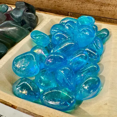 blue angel aura crystal tumbled stones savannah crystal shop